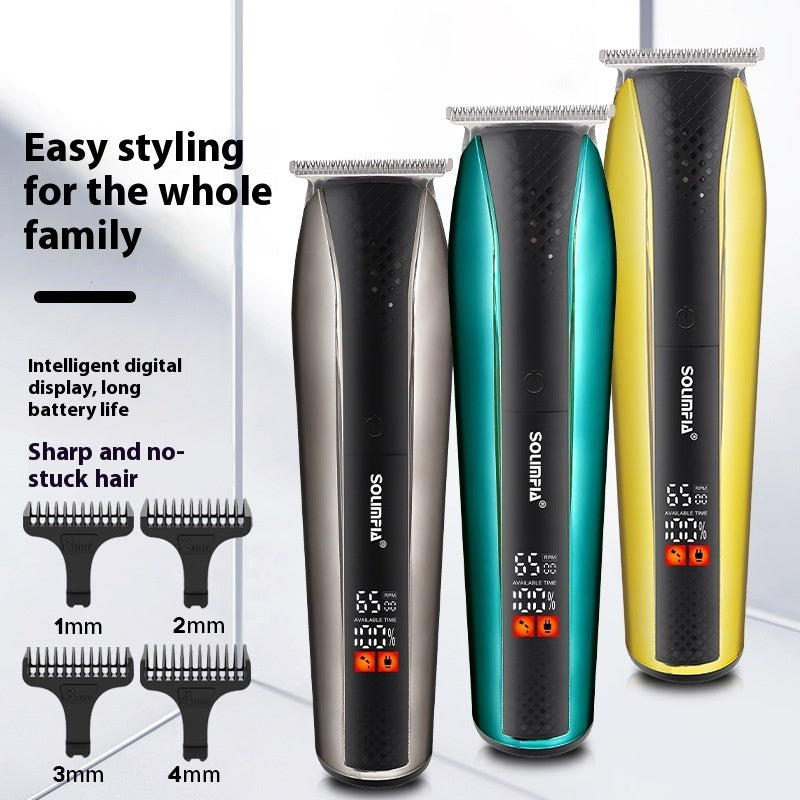 Digital Display Hair Scissors Carving Household Electric Clipper