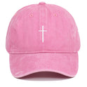 Cross Embroidered Peaked Cap Baseball Cap Letter Sun Hat