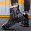 Winter Men's Shoes New Fashion Leather Boots Men's  Casual Trend