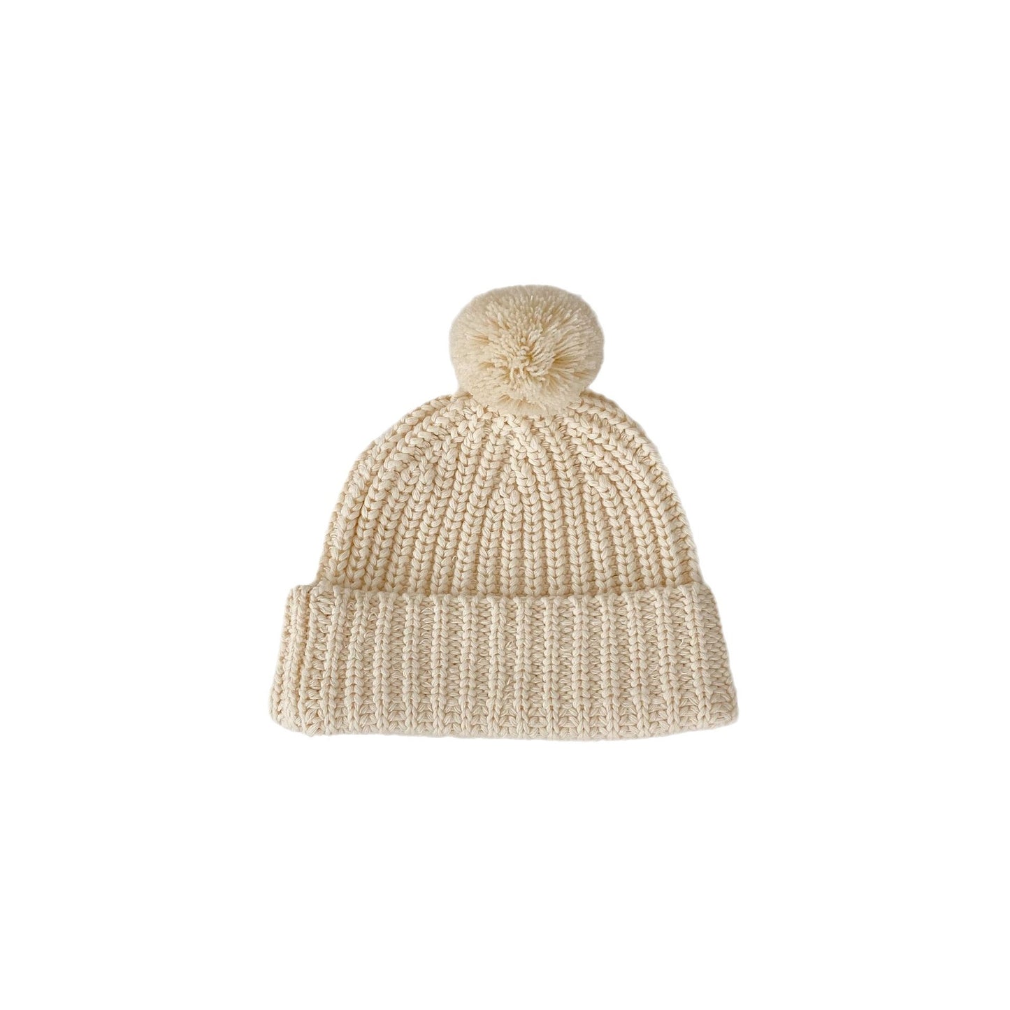 Children's Knitted All-matching Creamy-white Cream Hat