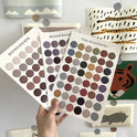 Morandi Earth Color Polka Dot Hand Account Seal Sticker