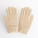 Men's And Women's Fashion Touch Screen Warm Jacquard Gloves