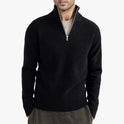 Men's Thickened Half-height Zip Collar Warm Sweater Coat