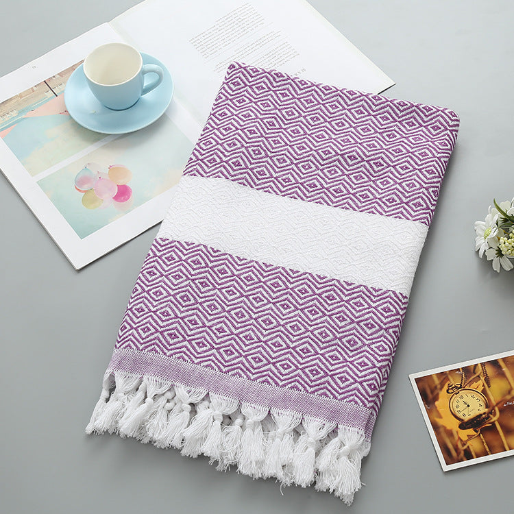 Handmade Tassel Blanket Turkish Beach Towel