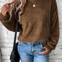 Autumn And Winter New Casual Double-sided Velvet Loose Fleece Sweatshirt