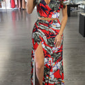 Printed Floral Dress Two-piece Suit For Women