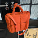 Women's Solid Color Large Capacity Cotton Clothing Tote Bag