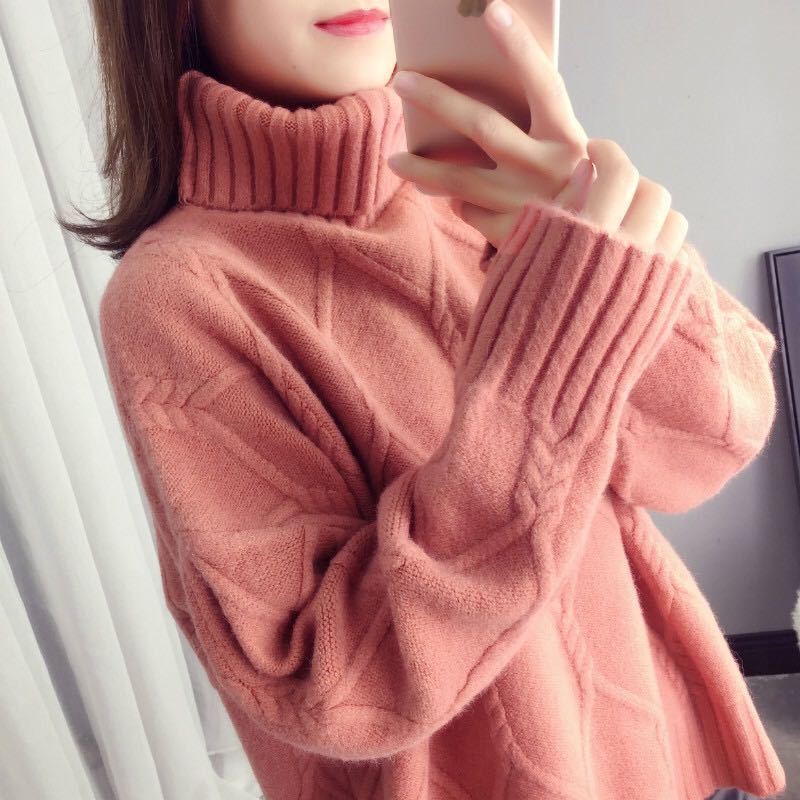 Fashion Personality Loose Turtleneck Sweater Women