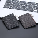 Men's Small Card Bag Euro American Plaid Fashion Clip