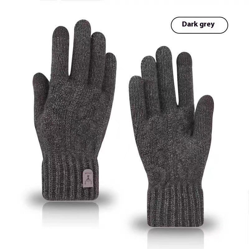 Driving And Riding Cold-proof Woolen Knitted Gloves Man