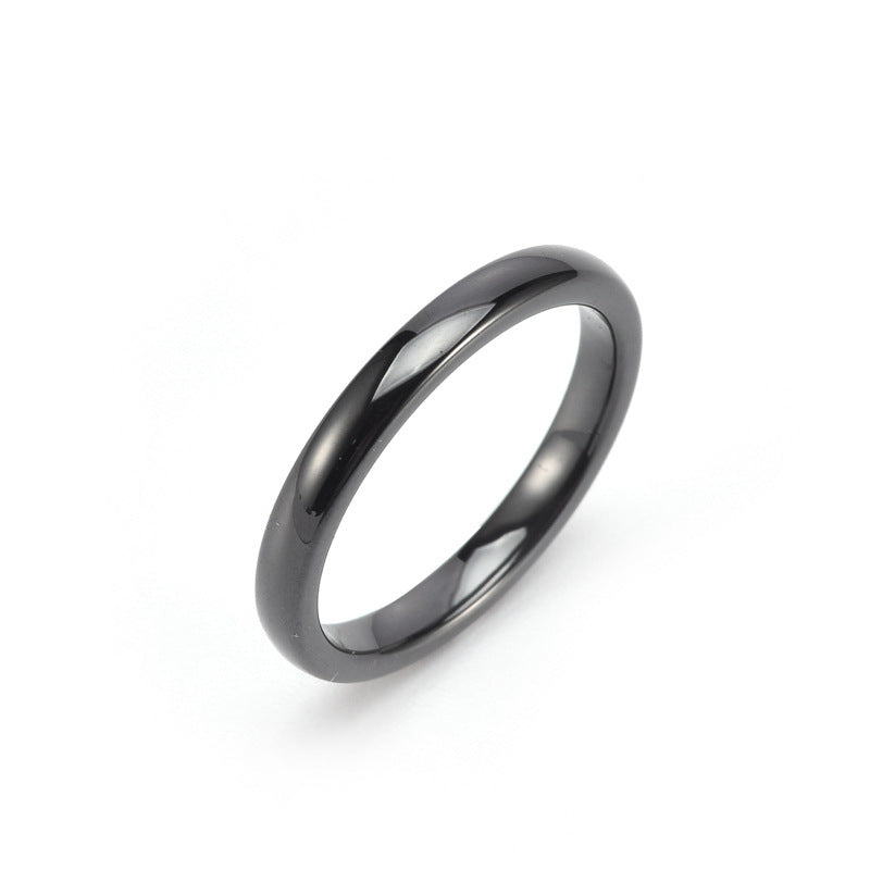 Creative 3mm Men's And Women's Ceramic Ring Glossy