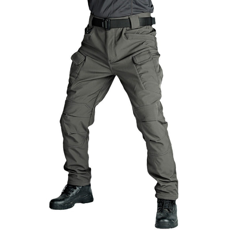 Winter Tactical Pants Men's Fleece-lined Waterproof Shark Skin Soft Shell Tactical Pants