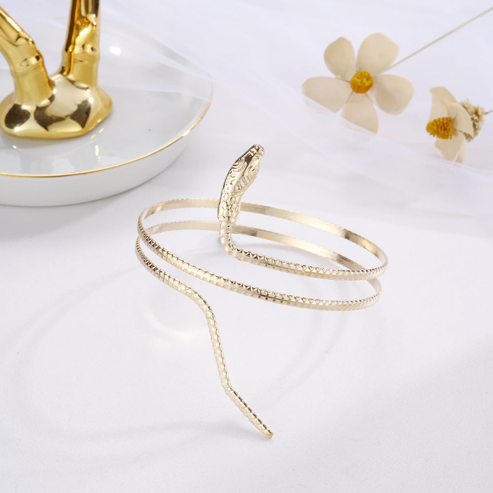 Personality Trend Double-layer Snake-shaped Armband Bracelet