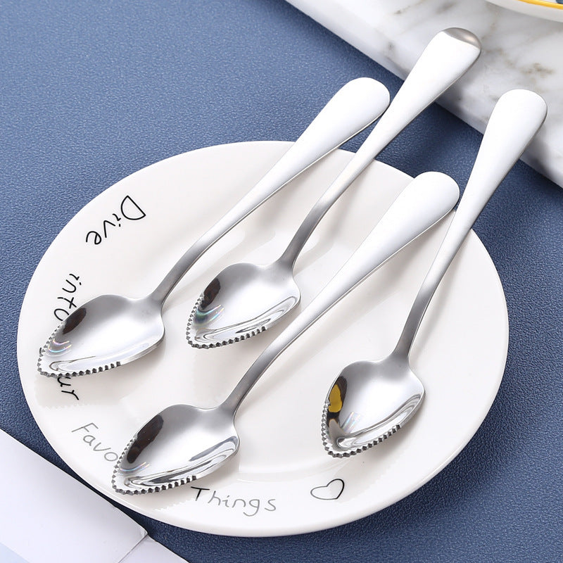 Fruit Spoon Stainless Steel With Serrated