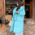 Loose Long Below The Knee Thickened All-matching Women's Bread Coat