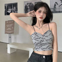 Club Letter Camisole Summer Clothes Women's Crop Top Bra Bralette Vest