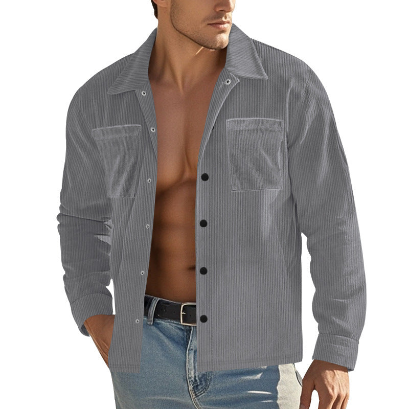 Men's Heavy Corduroy Shirt Long Sleeve Shirt