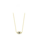 Pure Exquisite Diamond Devil's Eye Necklace Bone Chain Female