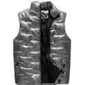 Men's Youth Casual Glossy Vest Warm Down Cotton Vest