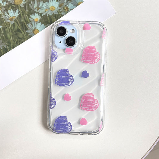 Blue Heart Transparent Phone Case