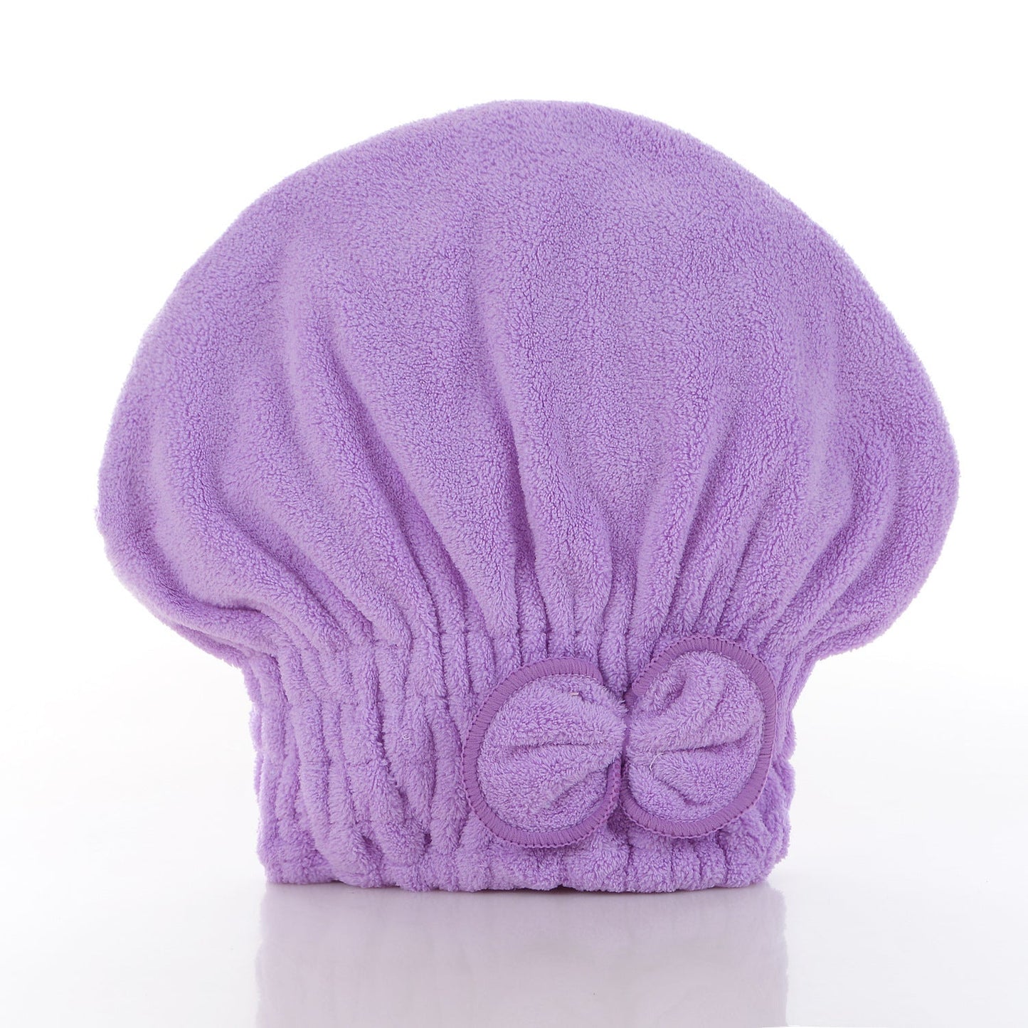 High Density Coral Fleece Bow Hair Drying Hat