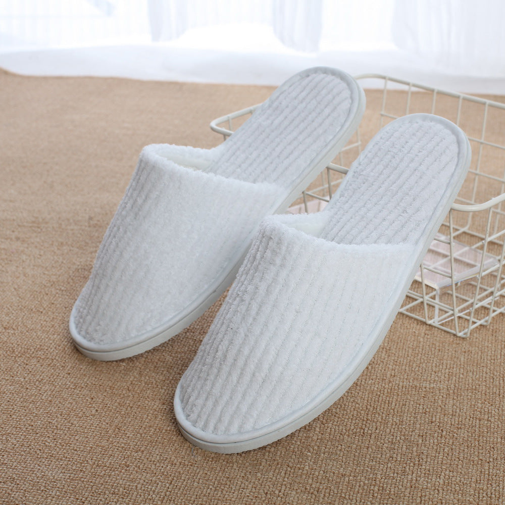 High-end Hotel Draw Coral Fleece Slippers