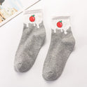 Women's Japanese Cartoon Color Matching Fruit Cotton Socks