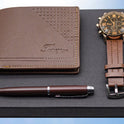 Creative Holiday Gift Wallet Pen Watch Set