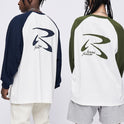 Retro Raglan Casual Loose Fashion Brand All-match Long-sleeved T-shirt