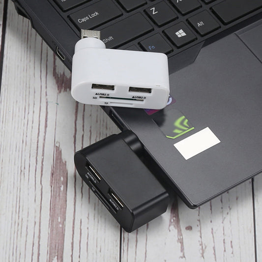 Rotating USB 2.0HUB hub  multi-function card reader splitter one drag three port docking station