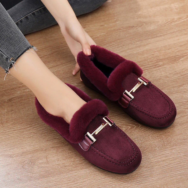 Fleece-lined Lamb Wool Casual Shoes