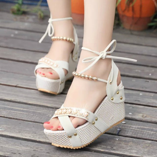 Summer New Style Korean Style High Heel Sandals Women Fashion Casual Shoes