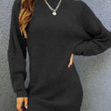 Solid Color Loose Long Sleeves Pullover Coat Sweater