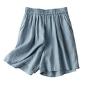 Women's Cotton And Linen Thin Wide-leg Short Casual Pants