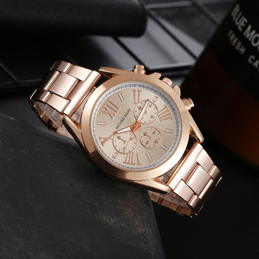 New Fashion Steel Band Men's Quartz Hand Watch