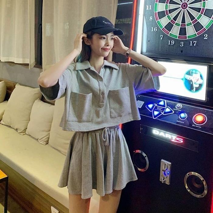 Leisure Sports Suit Women's T-shirt Shorts Two-piece Suit