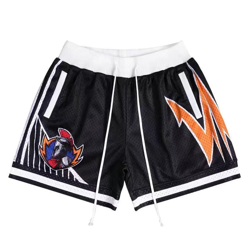 Quarter Straight Shorts With Double Mesh Quarter Fitness Pants