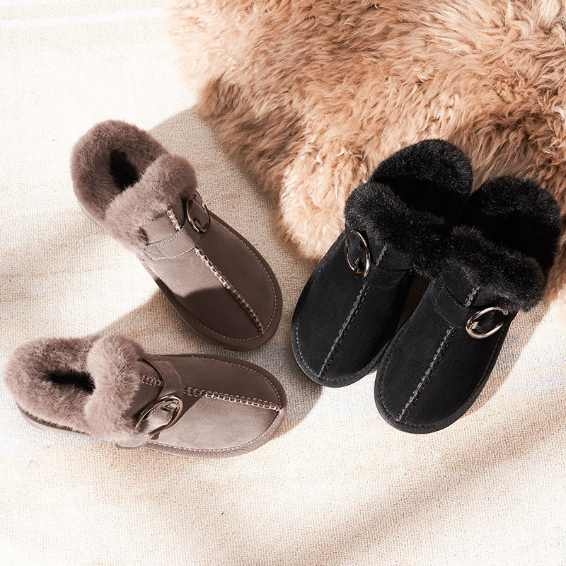 Fluffy Warm Snow Boots For Schoolgirl Bean Shoes