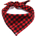 Pet Dog And Cat Plaid Cotton Triangle Scarf