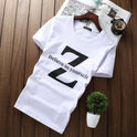 New Men's T-shirt Plus Size Korean Print Short Sleeve