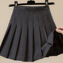 Pleated Short Women's Half High Waist A-line Skirt