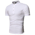 Men's Polo Shirt Lapel Short Sleeve Solid Color Top