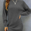 Solid Color Loose Long Sleeves Pullover Coat Sweater