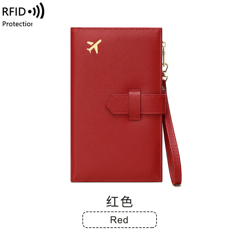 RFID Anti-magnetic Passport Holder Multifunctional Long Ladies Wallet