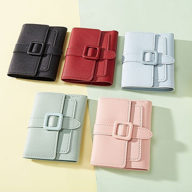 Purse Short Solid Color Card Holder Spring Women's High Sense