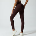 Threaded Waist Hugging Peach Hip Yoga Pants