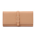 Long Metal Buckle Simple Tri-fold Clutch