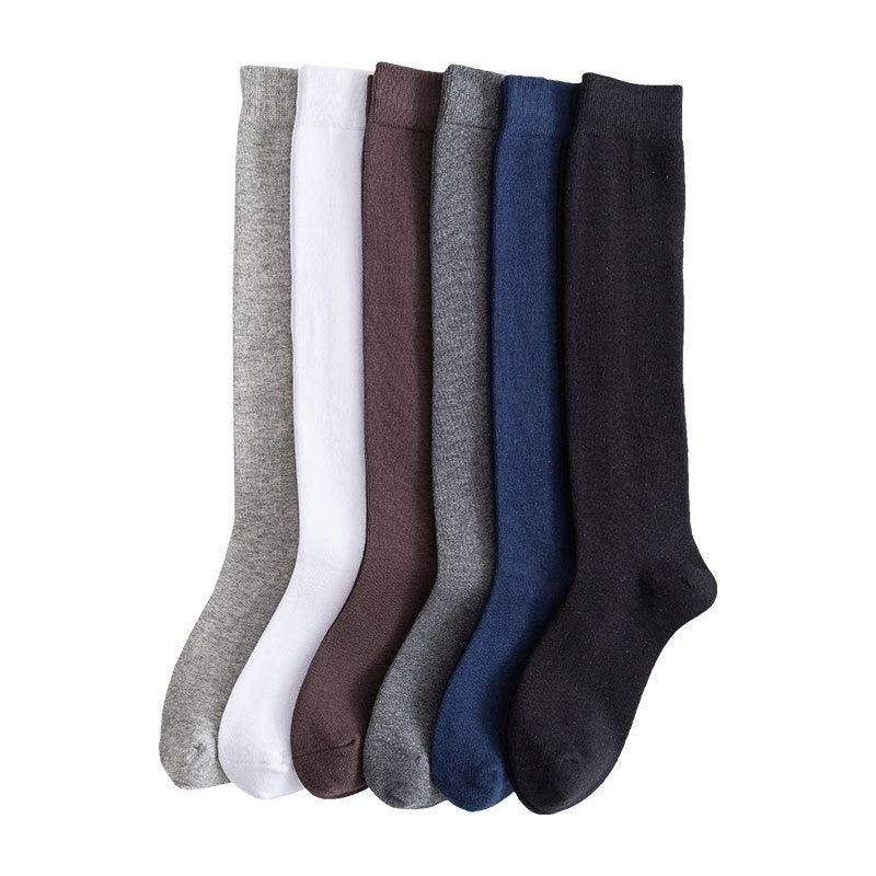 Black Long Socks Knee-length Sweat-absorbent Breathable