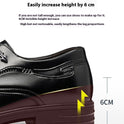 Men's Business Leather Shoes Men's Black Casual Genuine Cowhide Formal Wear Korean Fashion Shoes