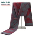 New Men's Winter Warm Cashmere-like Striped Business Scarf For Young People